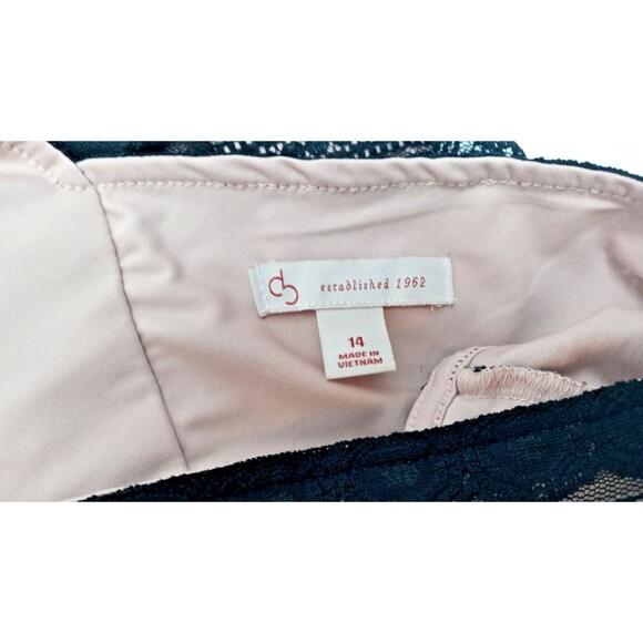 DB est. 1962 Midi Dress Women's Size 14 Black Lace Lined Sleeveless - Picture 5 of 7